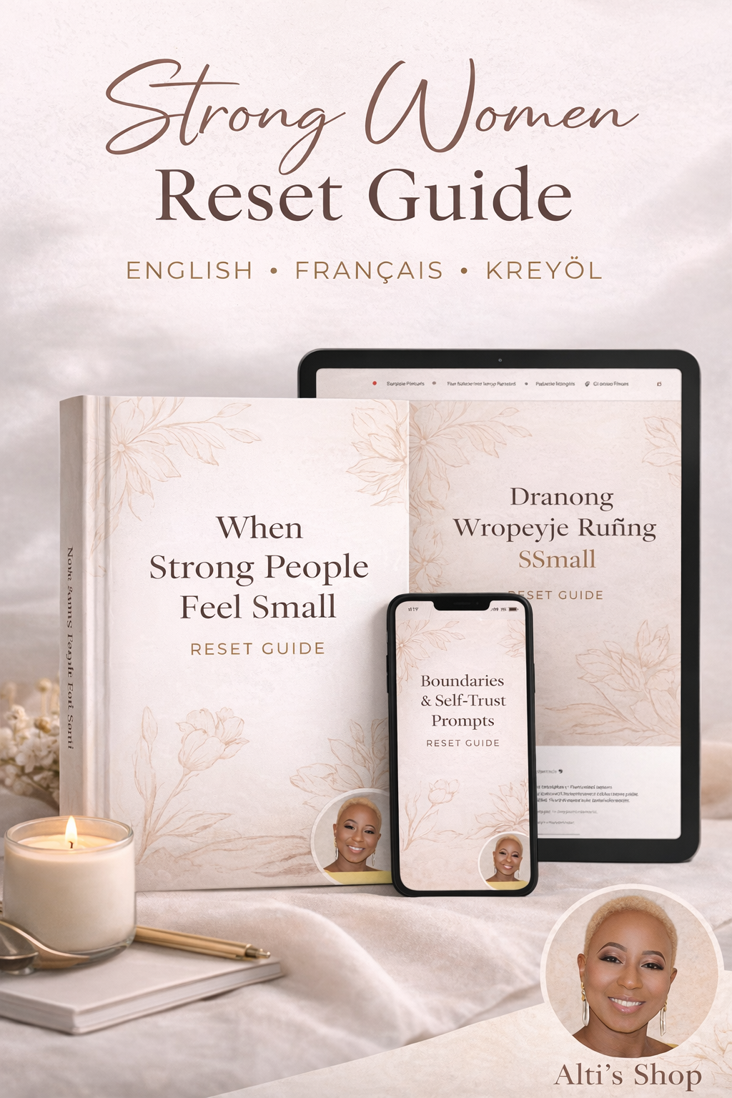 Strong Women Reset Guide (Bundle: EN • FR • Kreyòl